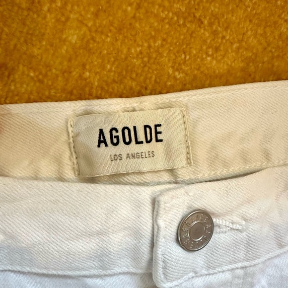 AGOLDE Parker Denim Fray Shorts - Size 32, NWT - Picture 6 of 12